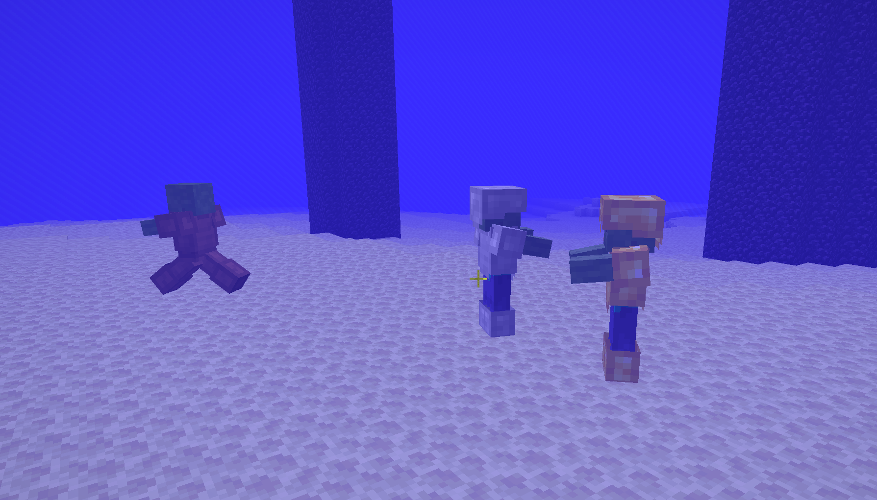 Armored zombies clawing their way up out of the ground around a player