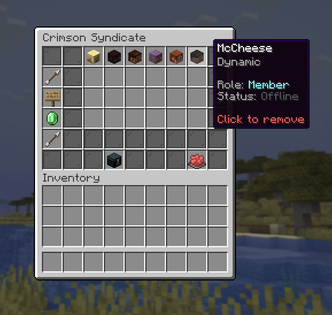 The /team roster showing members and the team name